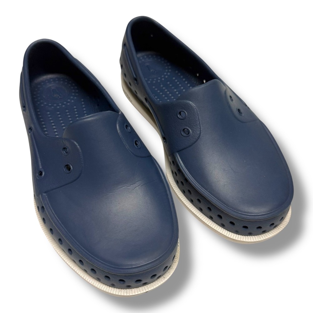 Native Howard Kids Navy Blue Sugarlite EVA Slip On Boat Water Shoes C12